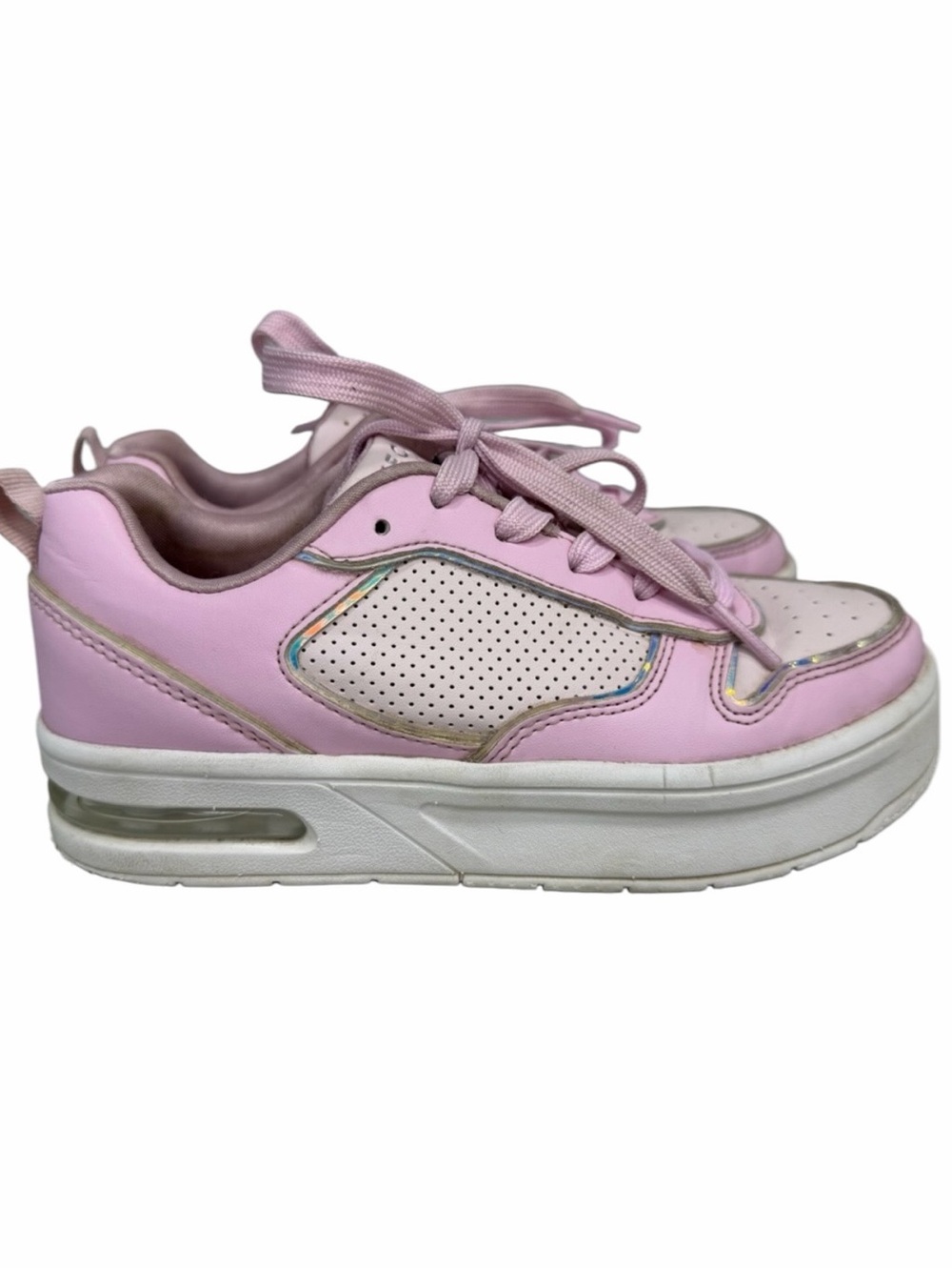Skechers Court Hi-Air Pink Sneakers Girls Size 1 Air Cushion Memory Foam